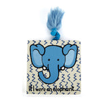 The Jellycat If I Were an Elephant Book features a blue elephant and a touch-and-feel tassel on the cover.