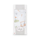 Lulujo Inc.s Cotton Swaddle, Golf, offers premium muslin blankets with pastel golf-themed designs. Perfect for babies!.