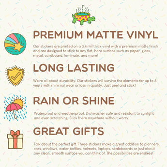 Turtle Soups Desert Moon Vinyl Sticker is premium matte, scratch-resistant, waterproof, weatherproof for 5 years—great gift!.