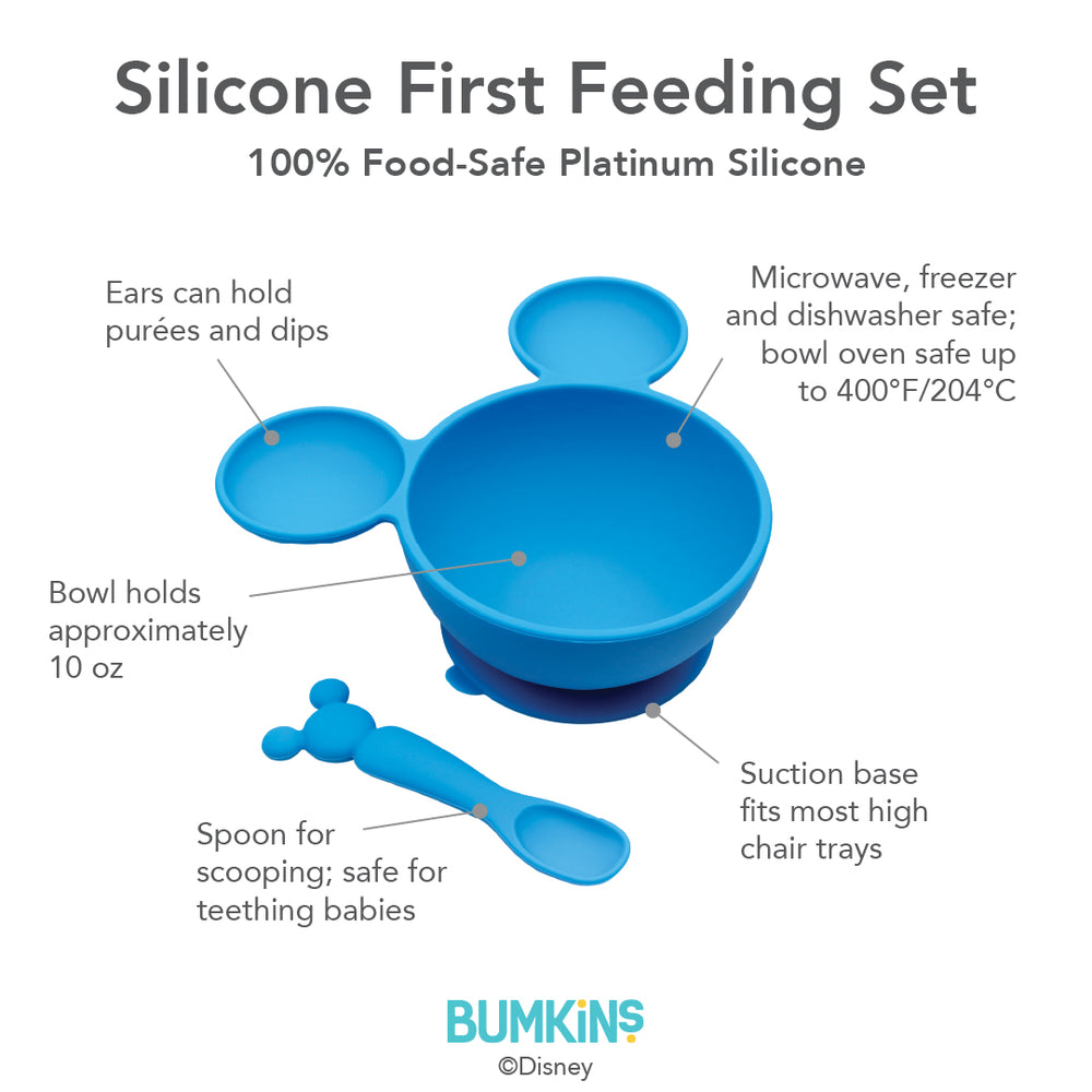 Silicone First Feeding Set: Mickey Mouse