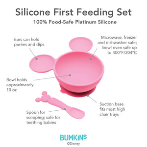 Silicone First Feeding Set: Minnie Mouse