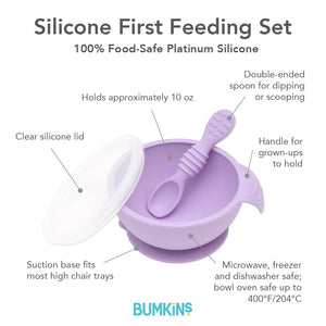 Silicone First Feeding Set: Lavender
