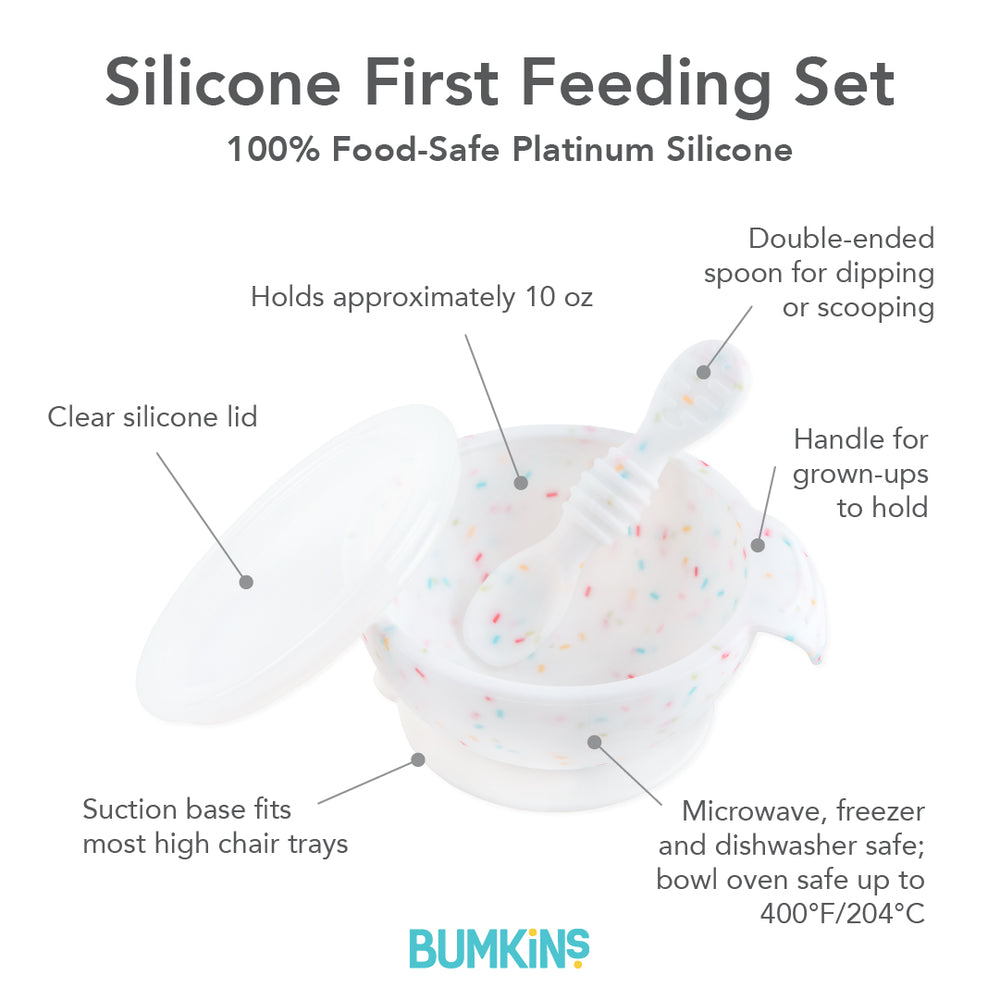 Silicone First Feeding Set: Vanilla Sprinkle