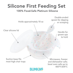 Silicone First Feeding Set: Vanilla Sprinkle