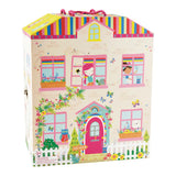 Floss and Rocks Rainbow Fairy Playhouse features a whimsical design with colorful windows, a pink door, and floral decor for portable fun.