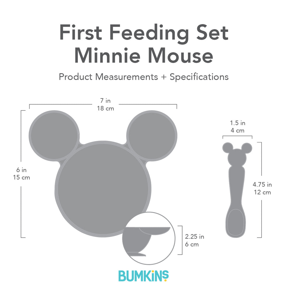 Silicone First Feeding Set: Minnie Mouse