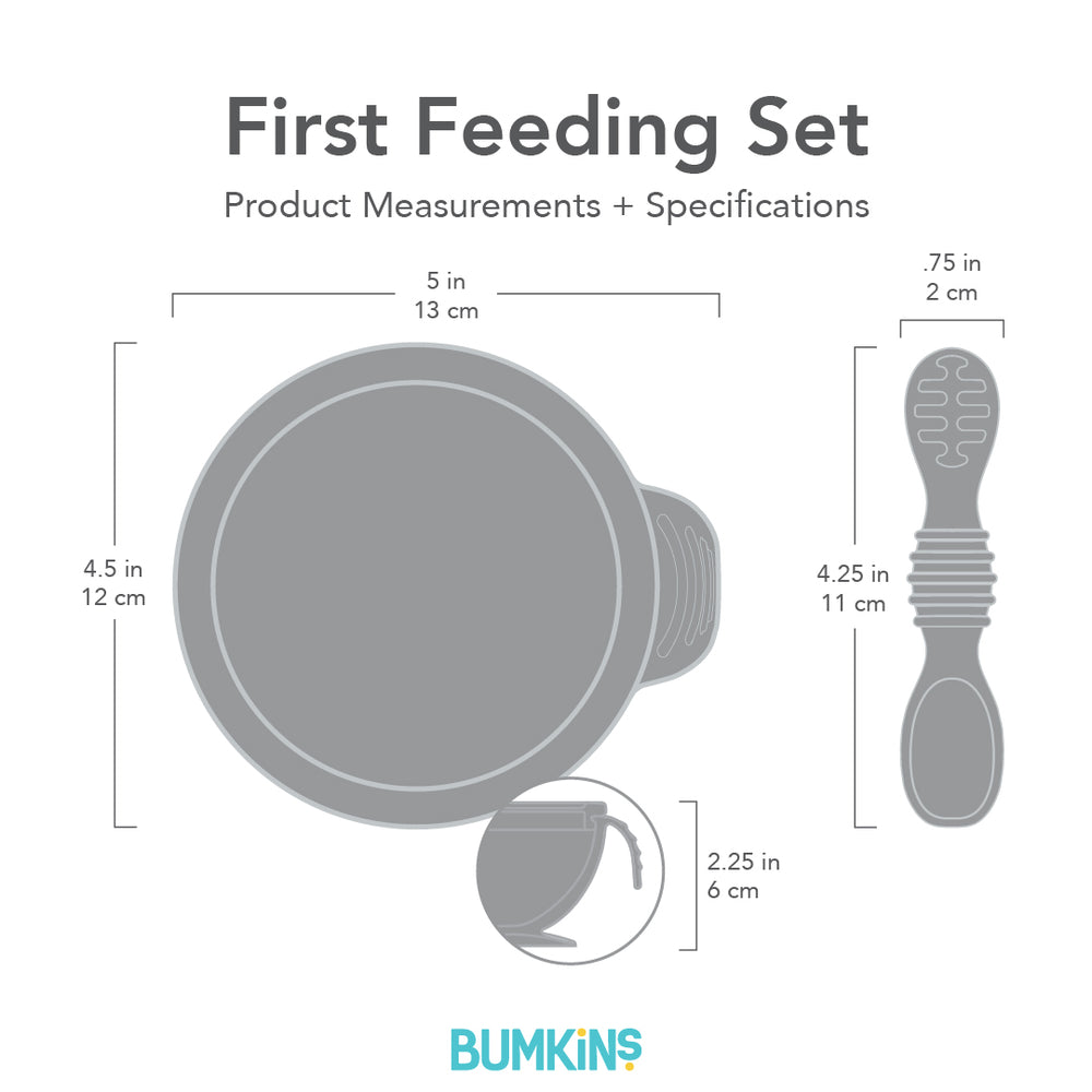 Silicone First Feeding Set: Marble