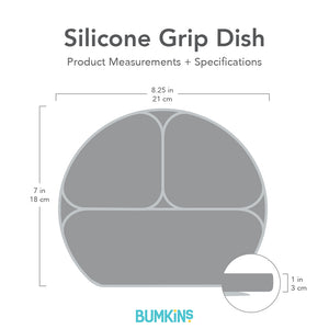 Silicone Grip Dish: Blue