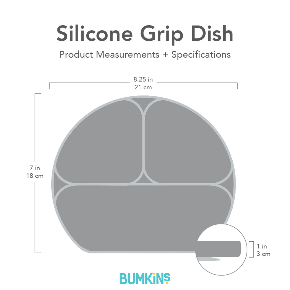 Silicone Grip Dish: Clay