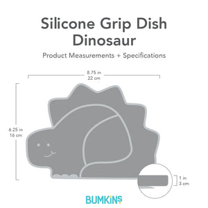 Silicone Grip Dish, Special Edition: Dino
