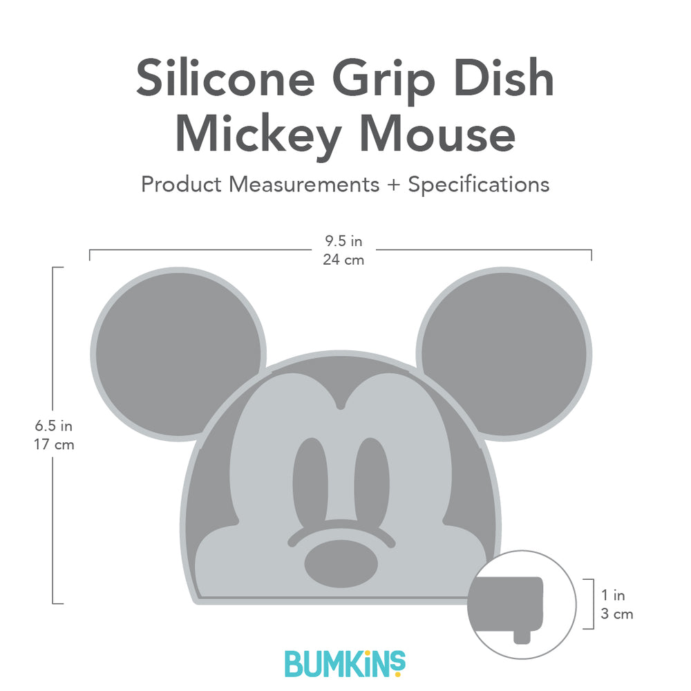 Silicone Grip Dish: Mickey Mouse