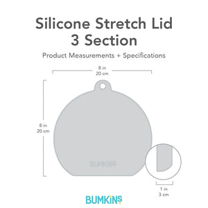 Silicone Stretch Lid for Grip Dish 3 Section, Grip Plate