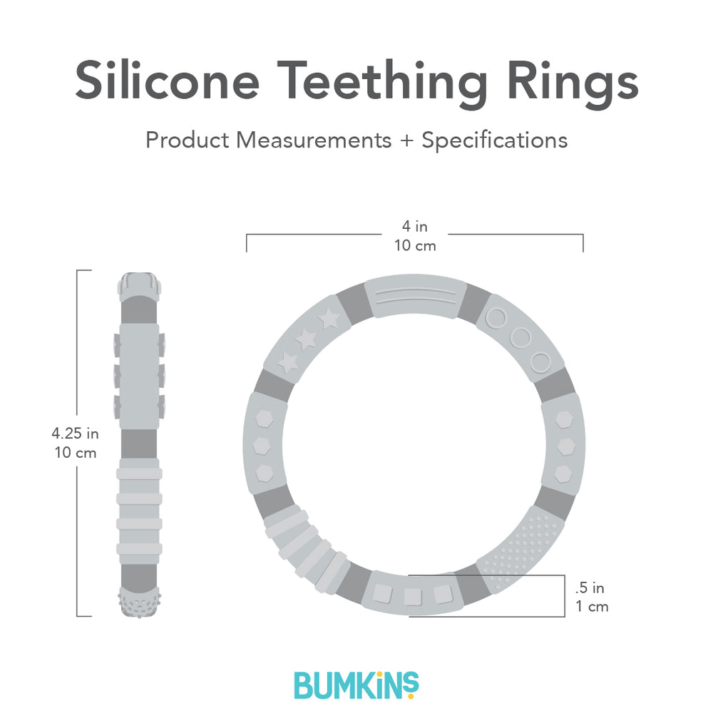 Silicone Teething Rings 4 Pack: Summer