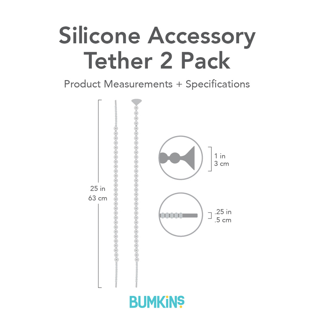Silicone Accessory Tether 2-Pack: Blue