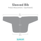 Bumkins Sleeved Bib: Dinosaurs offers waterproof protection, measures 31x12.5 inches with a 14-inch width, ideal for baby-led weaning.