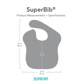 Illustration of the SuperBib® 2 Pack: Super Mario™ Expressions by Bumkins, with easy-wipe fabric, 15x10 in., neck width 9 in.