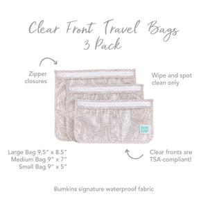Clear Travel Bag 3-Pack: Wander - Bumkins