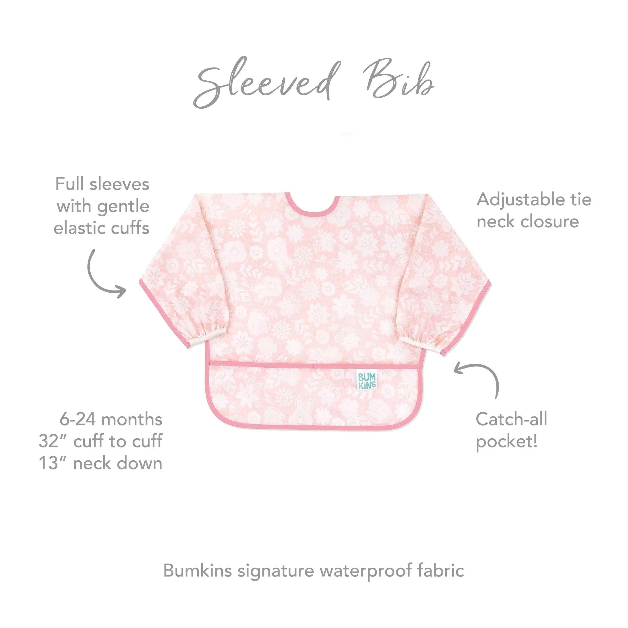 Sleeved Bib: Lace - Bumkins