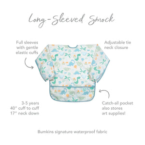 Long-Sleeved Art Smock: Dinosaurs - Bumkins