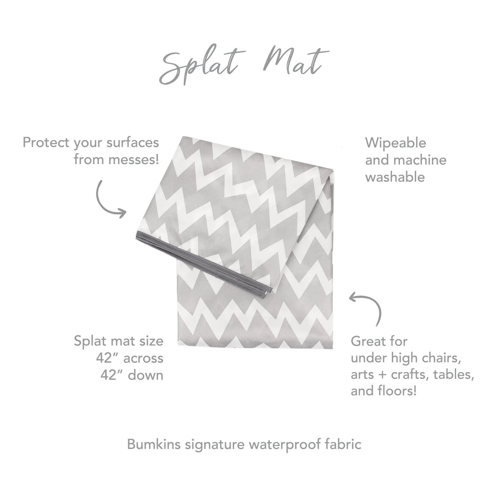 Splat Mat: Gray Chevron - Bumkins