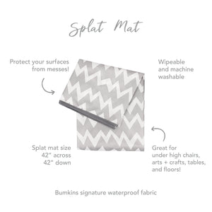 Splat Mat: Gray Chevron - Bumkins