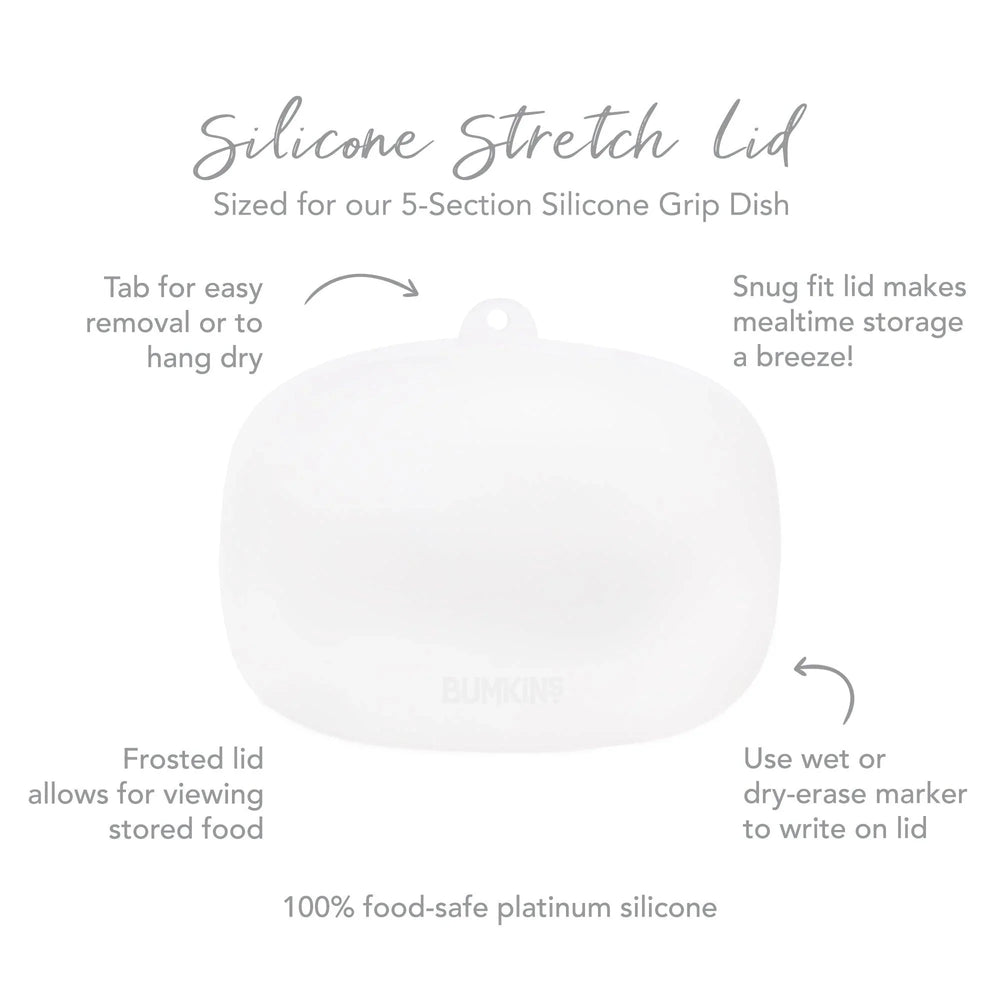 Silicone Grip Dish with Lid (5 Section): Lavender - Bumkins