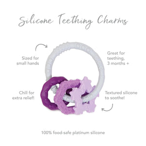 Silicone Teething Charms: Purple - Bumkins