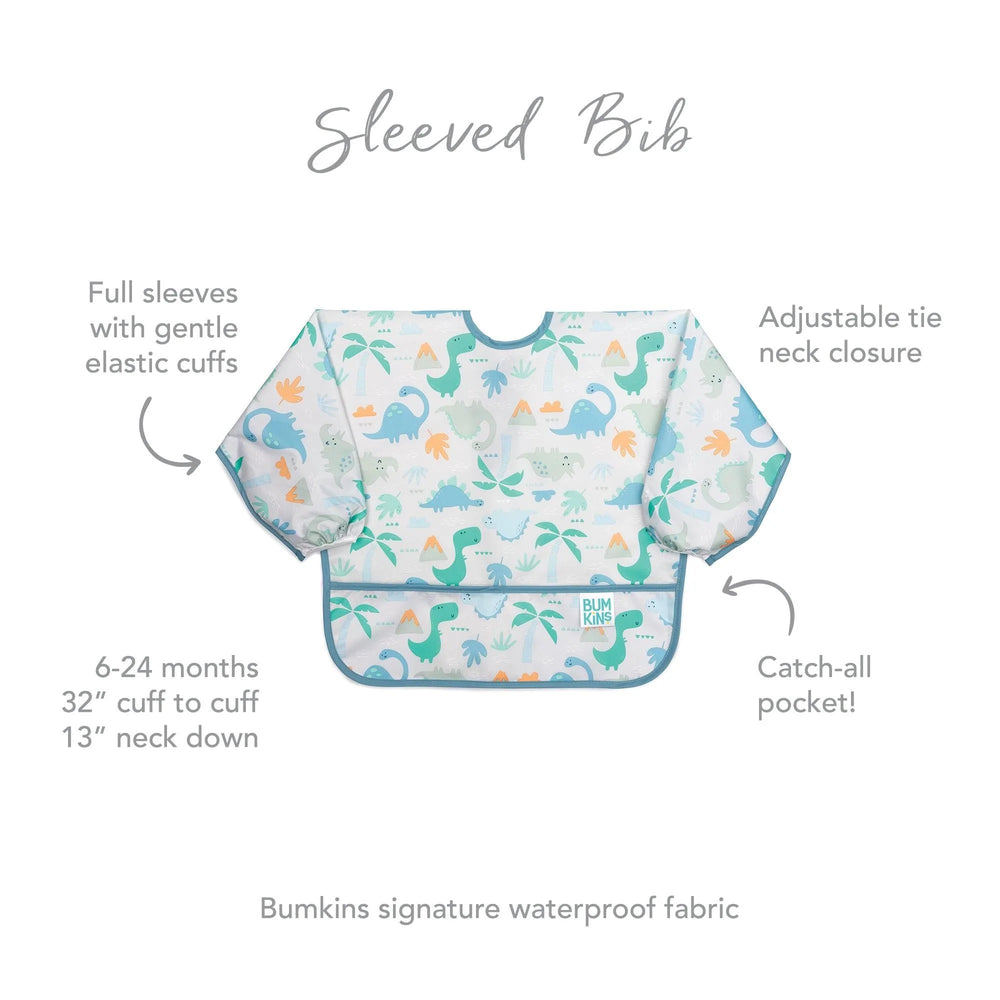 Sleeved Bib: Dinosaurs - Bumkins