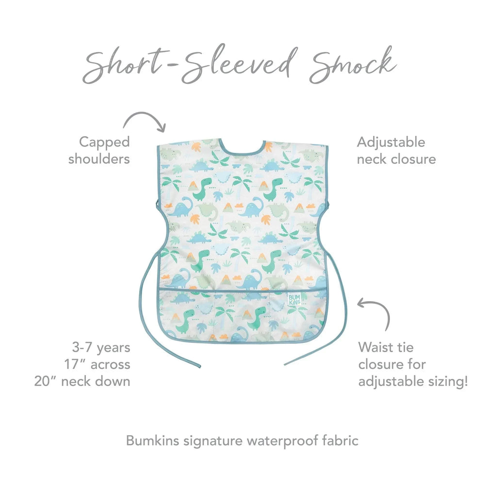 Short-Sleeved Art Smock: Dinosaurs - Bumkins