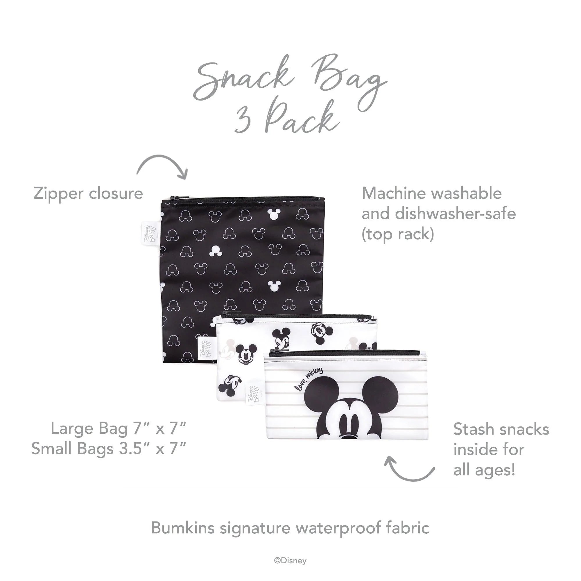 Reusable snack online bags with zipper