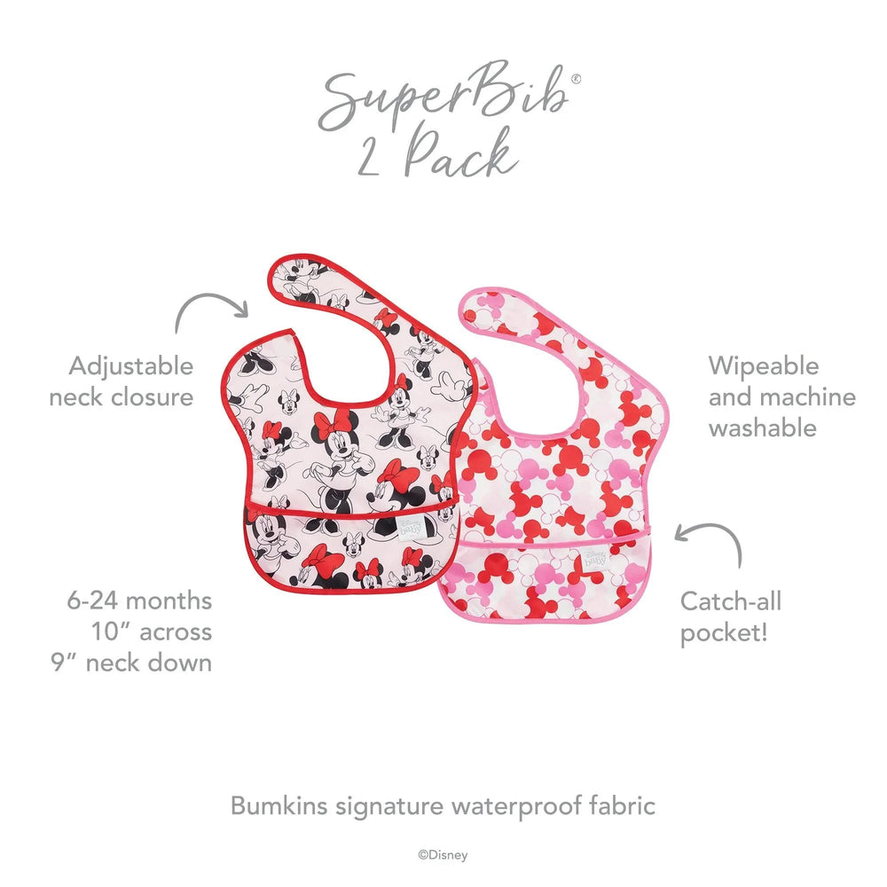 SuperBib® 2 Pack: Minnie Mouse Classic - Bumkins