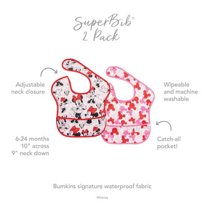 SuperBib® 2 Pack: Minnie Mouse Classic - Bumkins