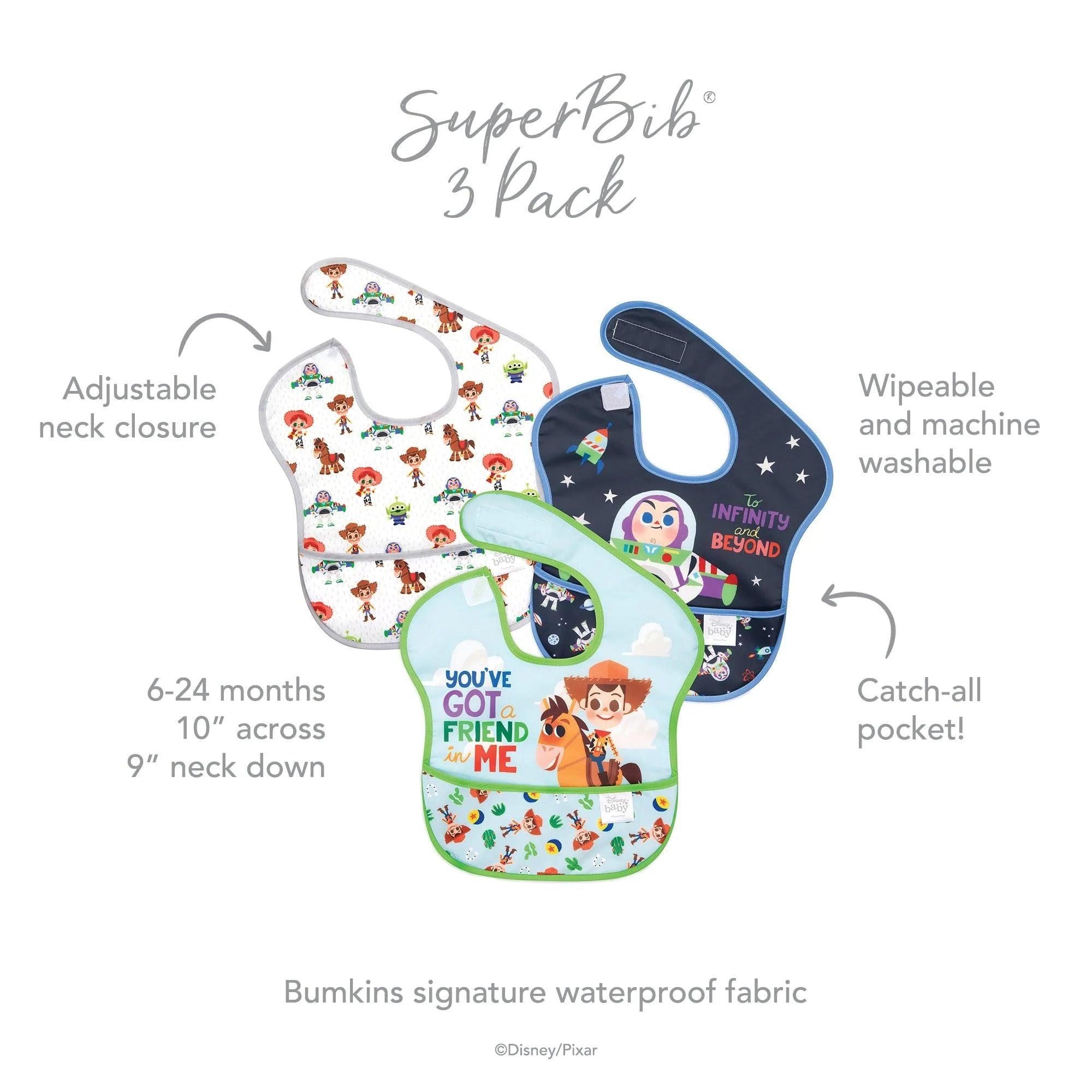 SuperBib® 3 Pack: Toy Story - Bumkins