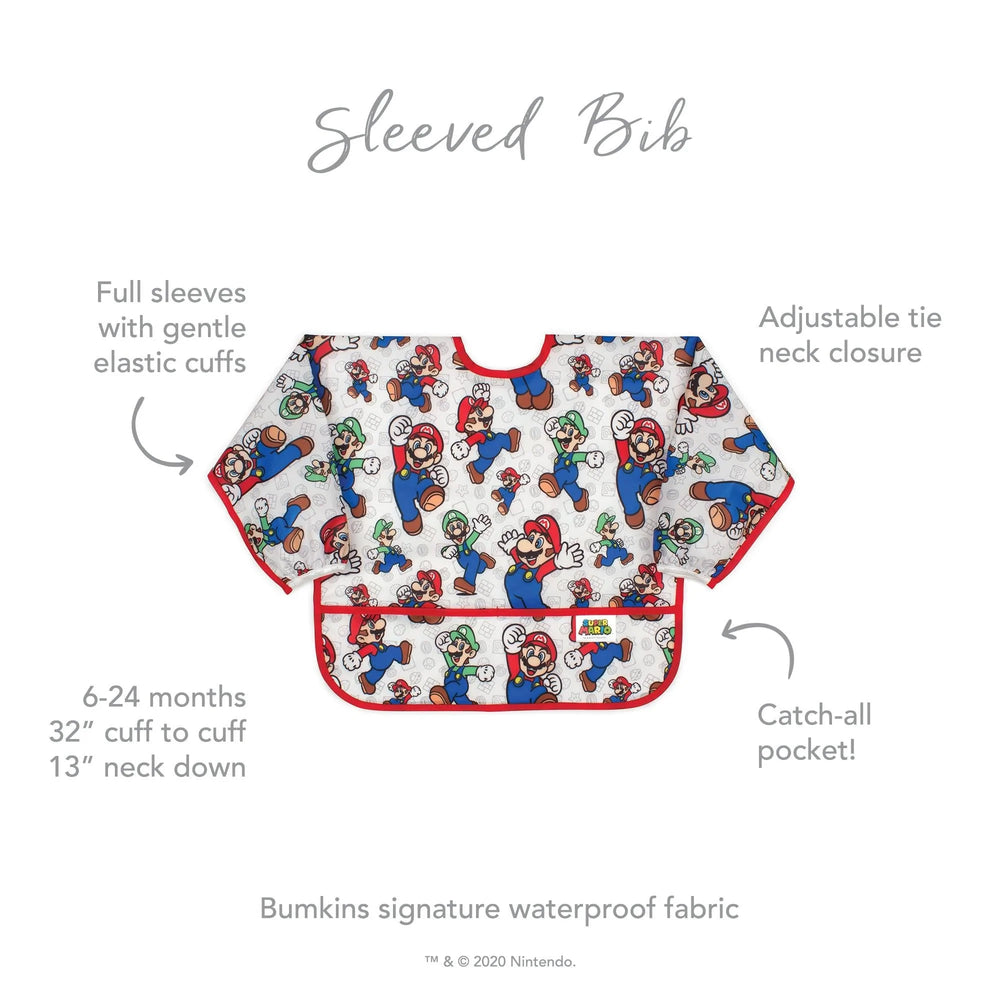 Sleeved Bib: Super Mario™ Classic - Bumkins