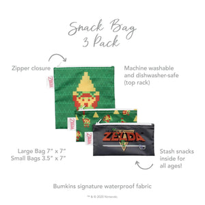 Reusable Snack Bag, 3-Pack: The Legend of Zelda™ - Bumkins
