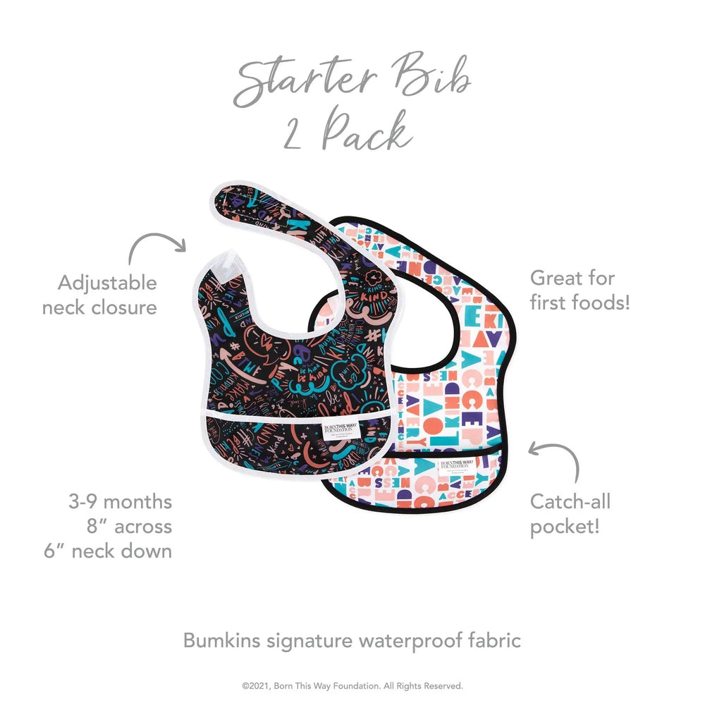 Starter Bib 2 Pack: Channel Kindness & Elements of Kindness - Bumkins