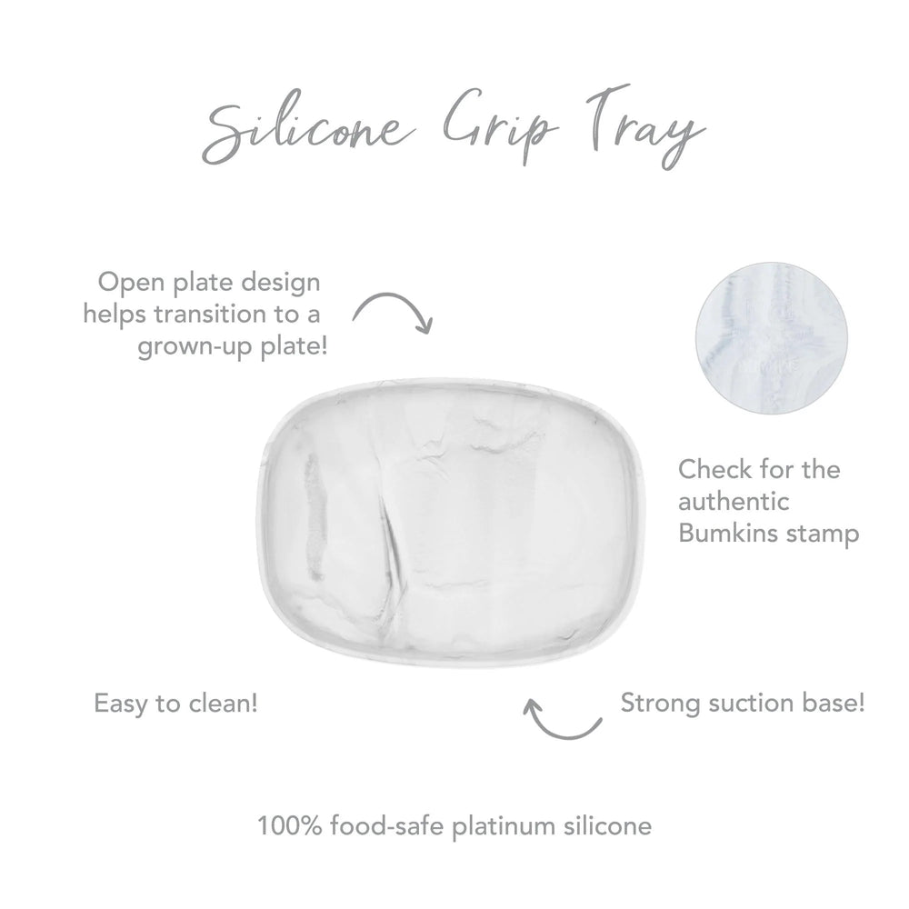 Silicone Grip Tray: Marble - Bumkins