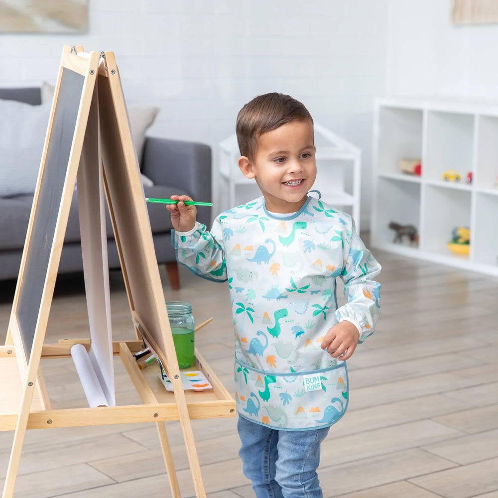 Long-Sleeved Art Smock: Dinosaurs - Bumkins
