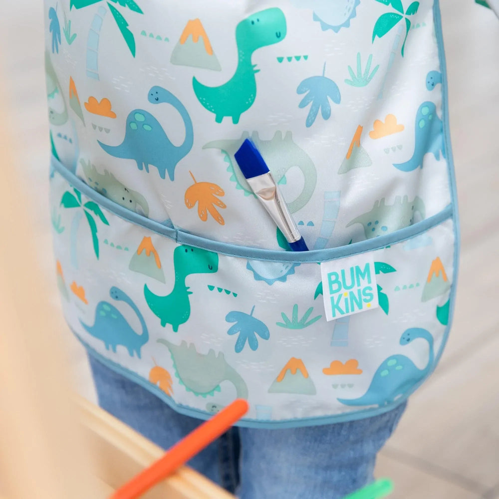 Long-Sleeved Art Smock: Dinosaurs - Bumkins
