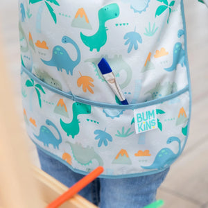 Long-Sleeved Art Smock: Dinosaurs - Bumkins