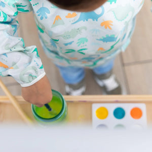 Long-Sleeved Art Smock: Dinosaurs - Bumkins