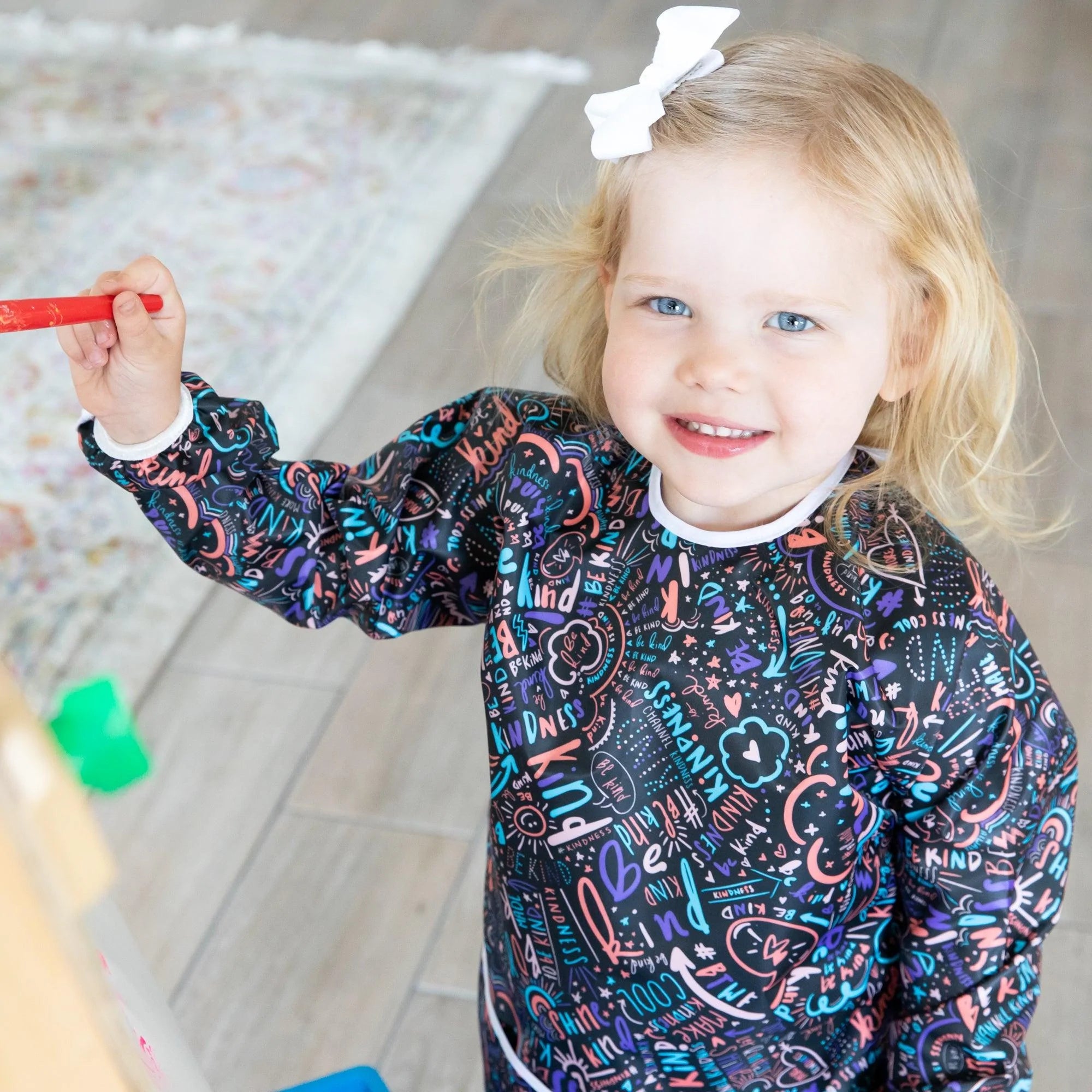 Long-Sleeved Art Smock: Channel Kindness - Bumkins