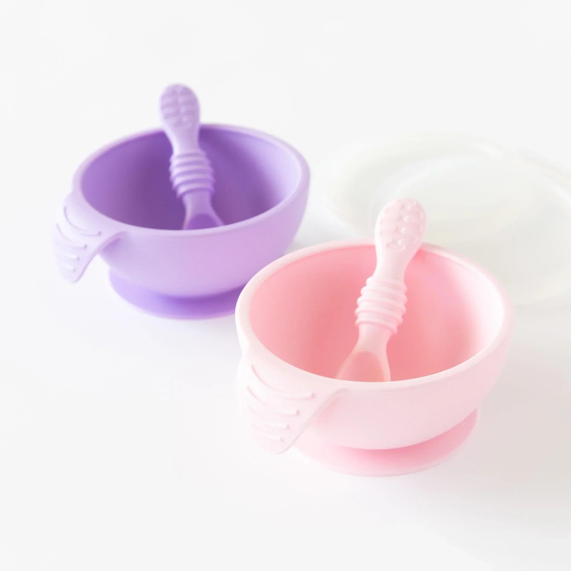 Piatto In Silicone Con Ventosa Bumkins - Design Senza Parti, Colore Rosa, Per Bambini Che Imparano A Mangiare - Foto 11