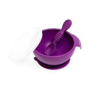 Silicone First Feeding Set: Purple - Bumkins