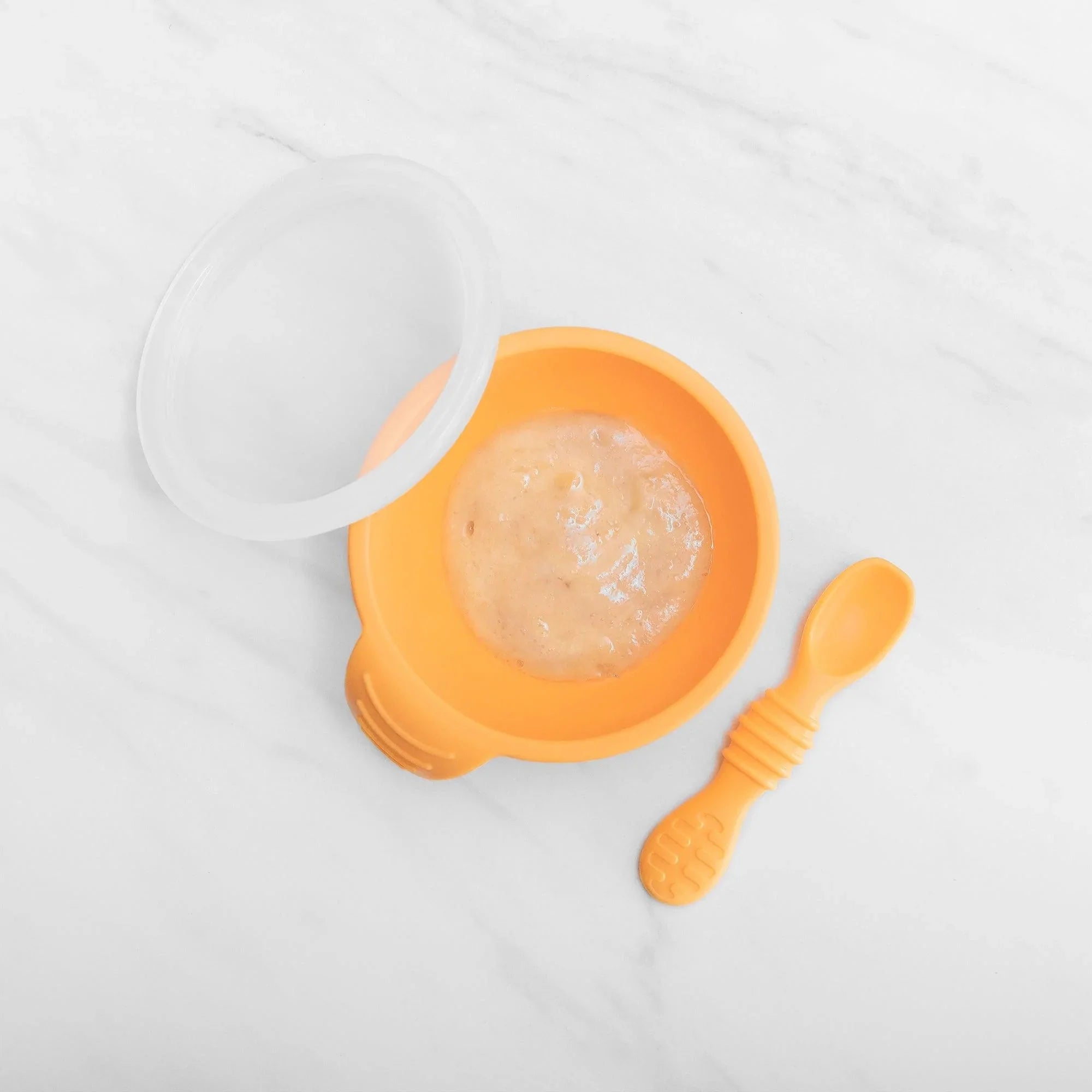 Silicone First Feeding Set: Tangerine - Bumkins