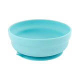 Bumkins Silicone Grip Bowl: Blue is a round bowl made of food-safe silicone with a suction base.