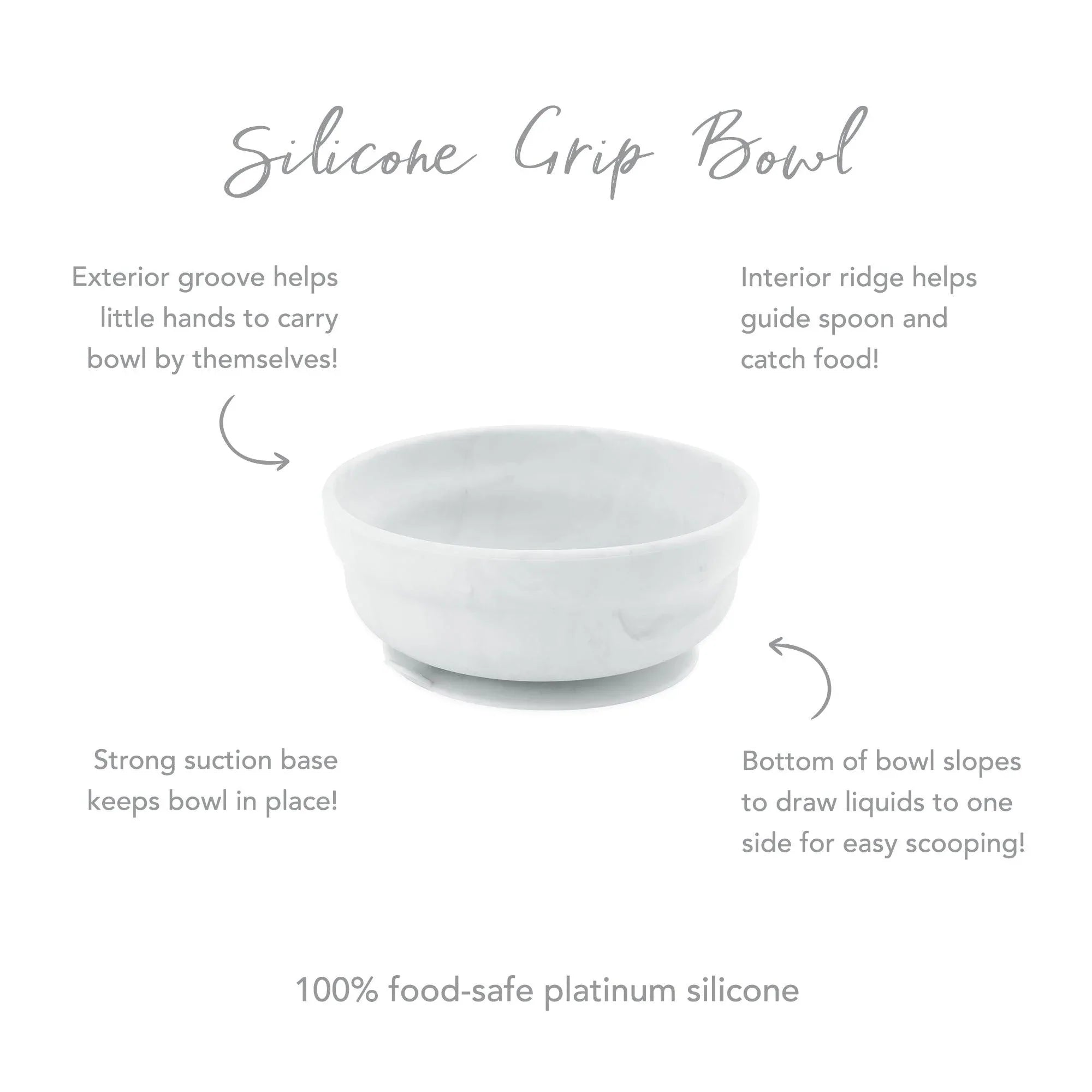 Silicone Grip Bowl: Marble - Bumkins