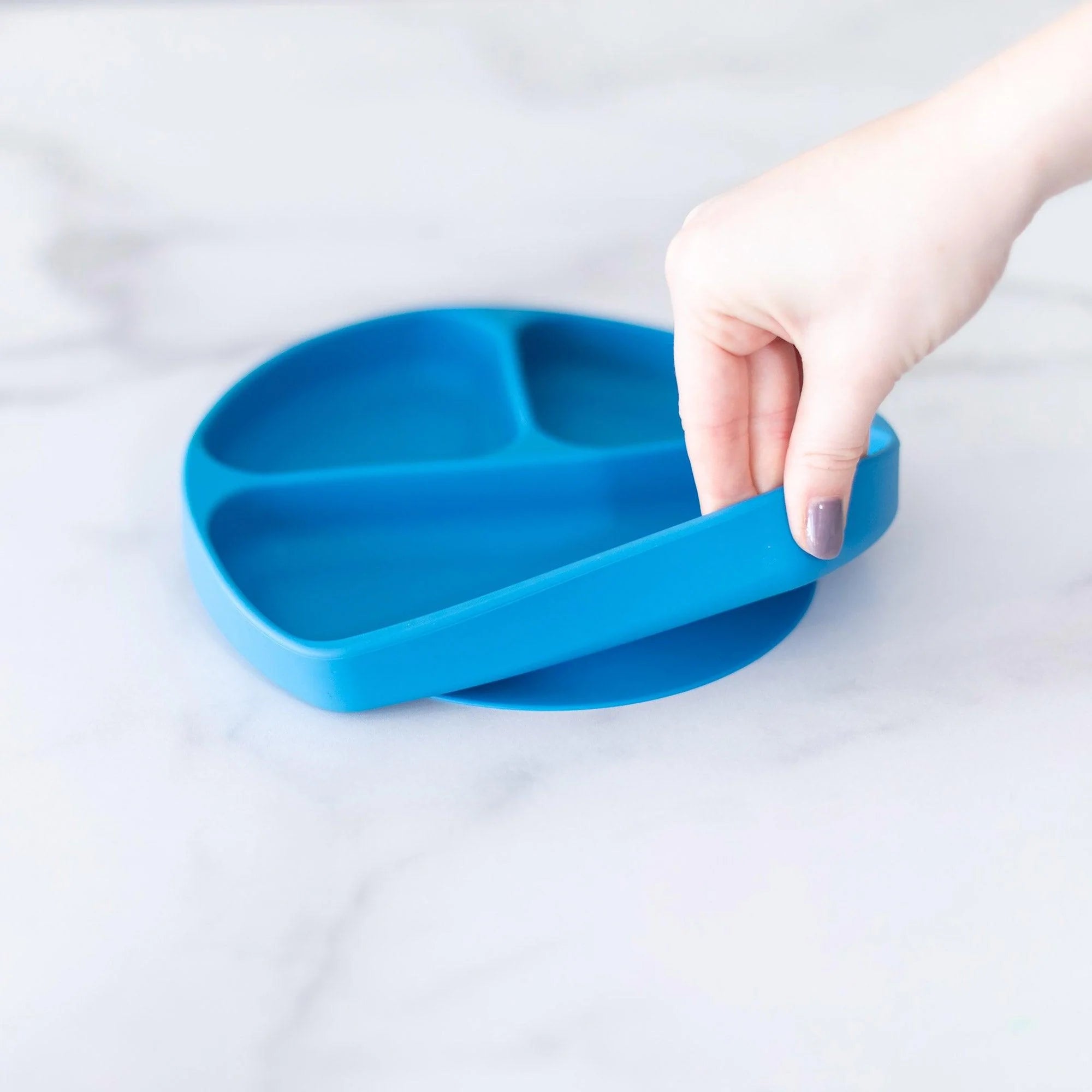 Silicone Grip Dish: Dark Blue - Bumkins