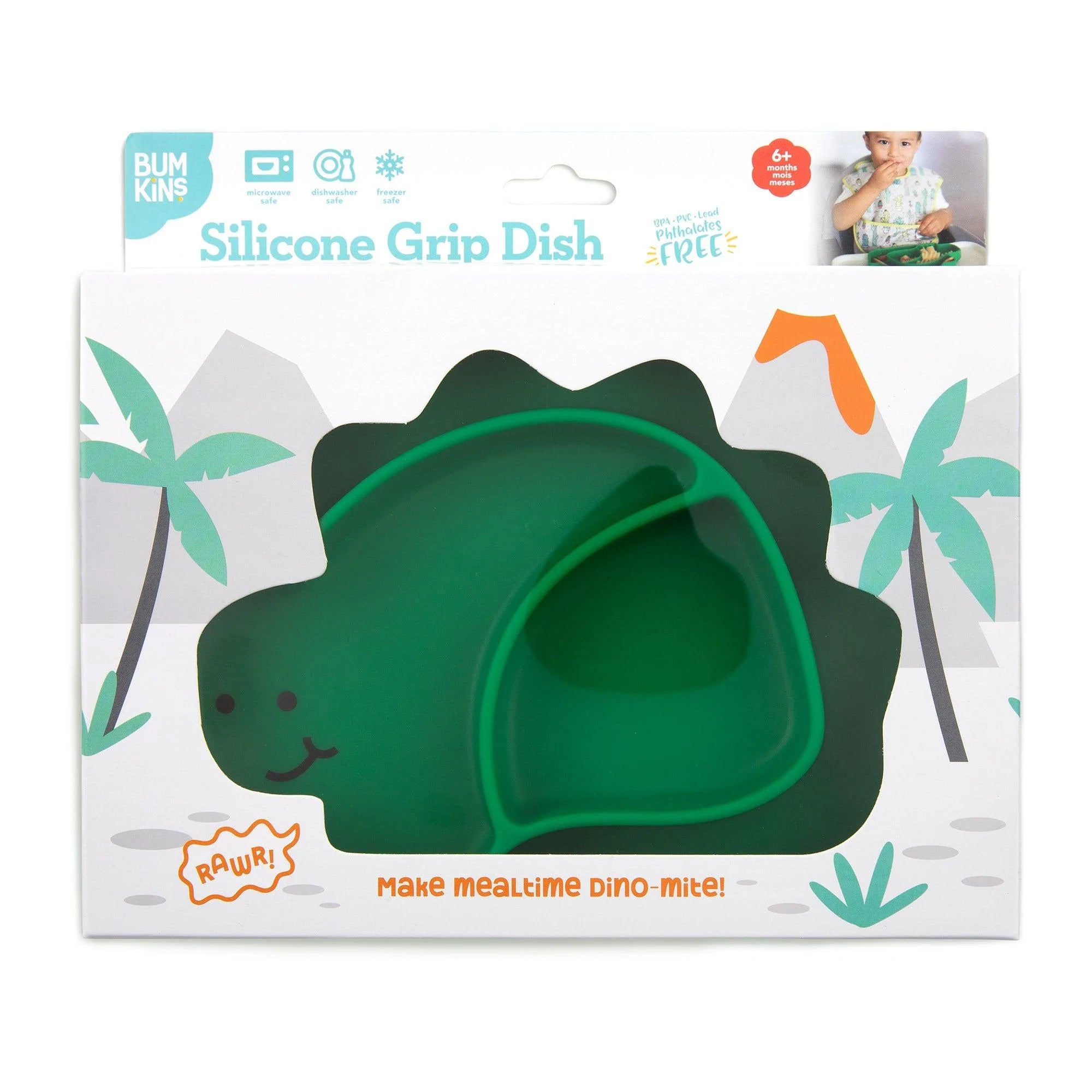 Silicone Grip Dish, Special Edition: Dino - Bumkins