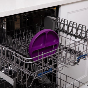 Silicone Grip Dish: Purple - Bumkins